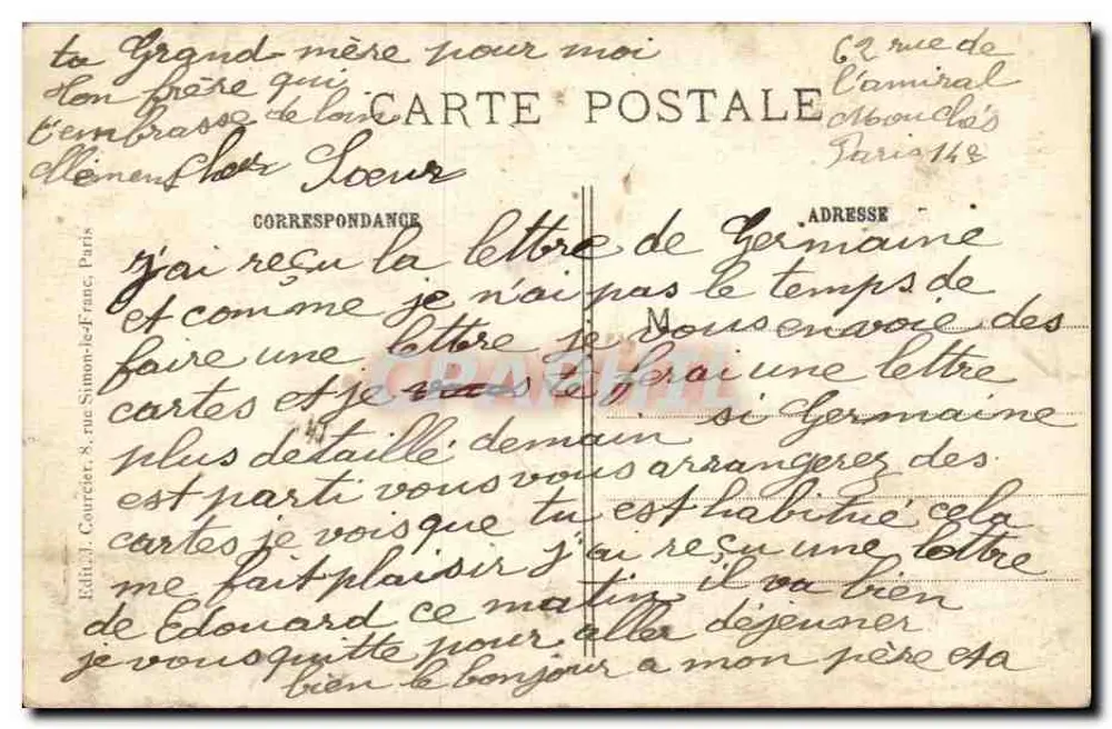 Paris - Die Gare d'Orsay und die Seine — J.C. 532 - Rückseite