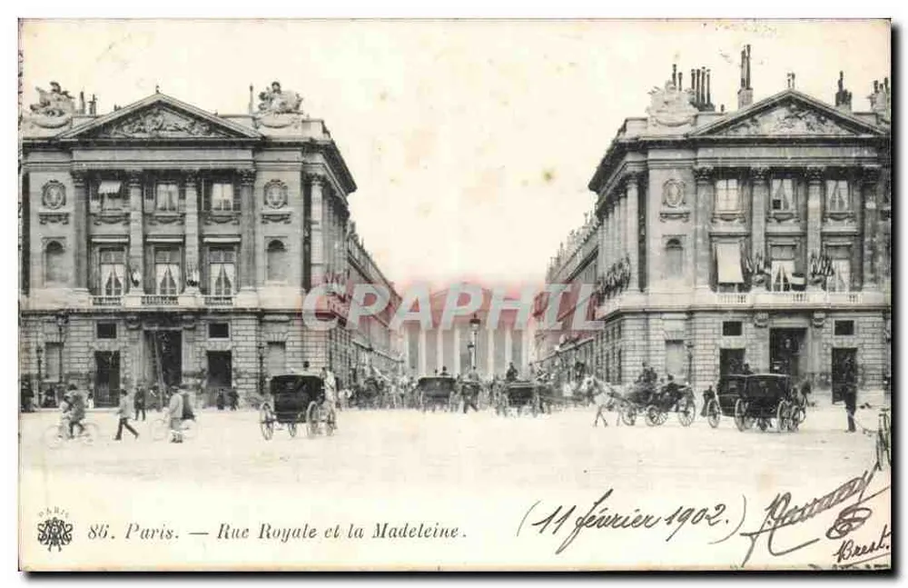 Paris — Rue Royale e a Madeleine — Editor: Paris, n° 86 - Frente