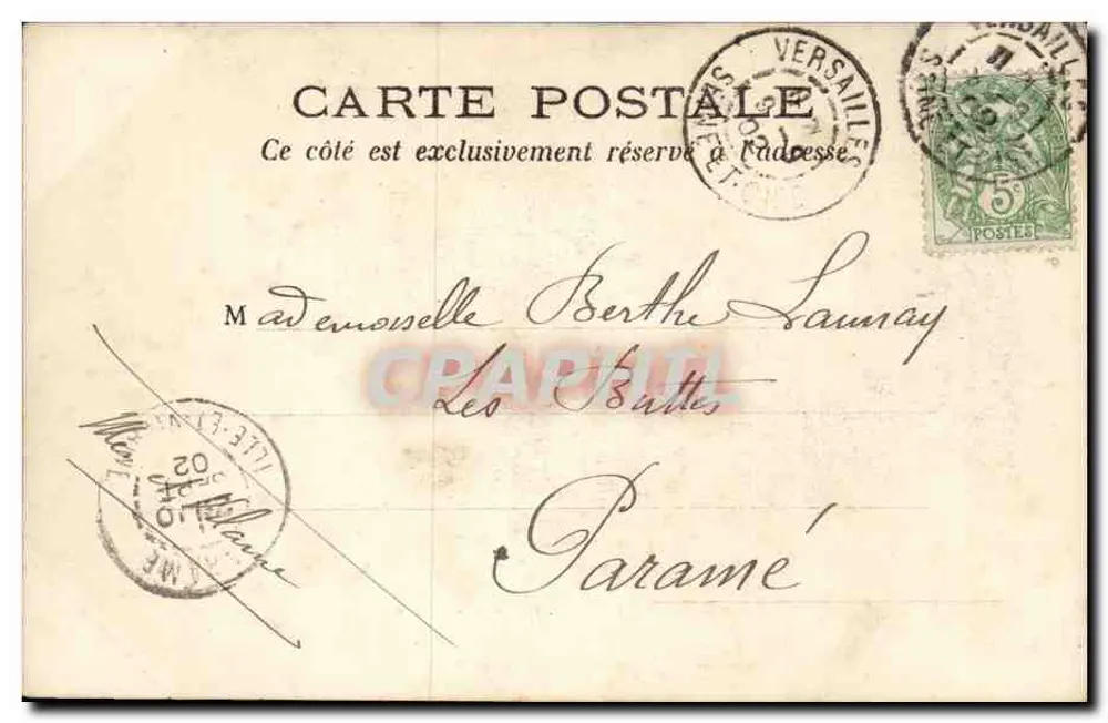 Paris — Entrada do Parc Monceaux — editor não identificado - Verso
