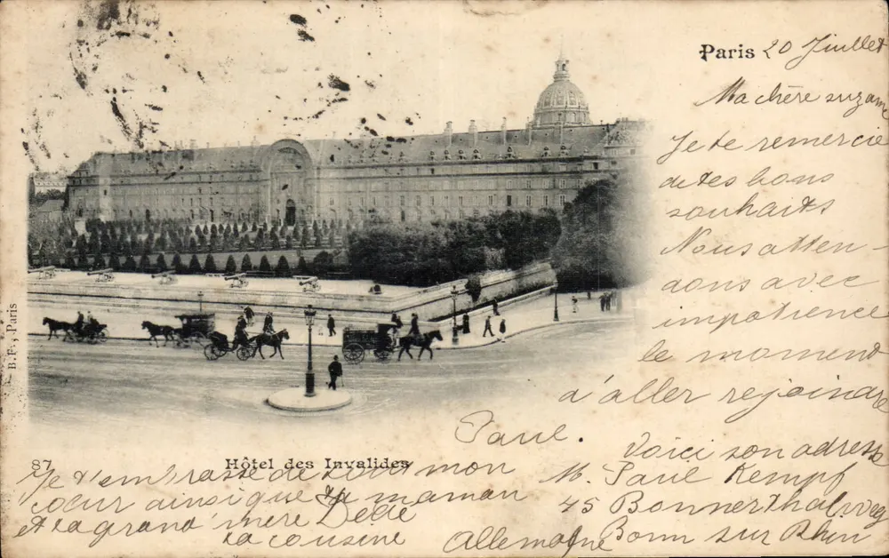 Hôtel des Invalides — Paris — B.F. Paris, n°87 - Vorderseite