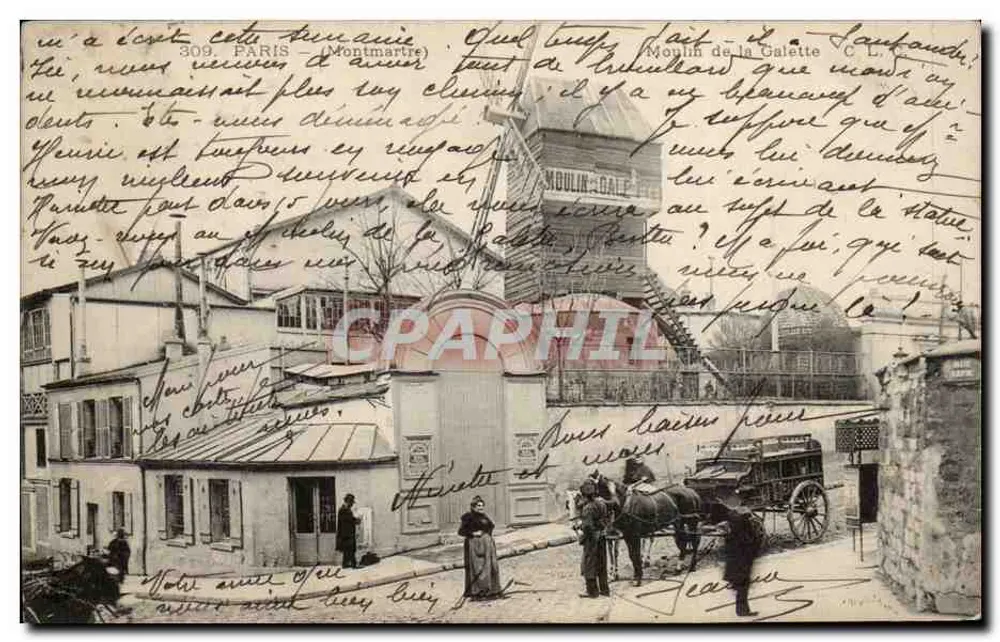 Moulin de la Galette — Montmartre — Verlag C. L., n° 309 - Vorderseite