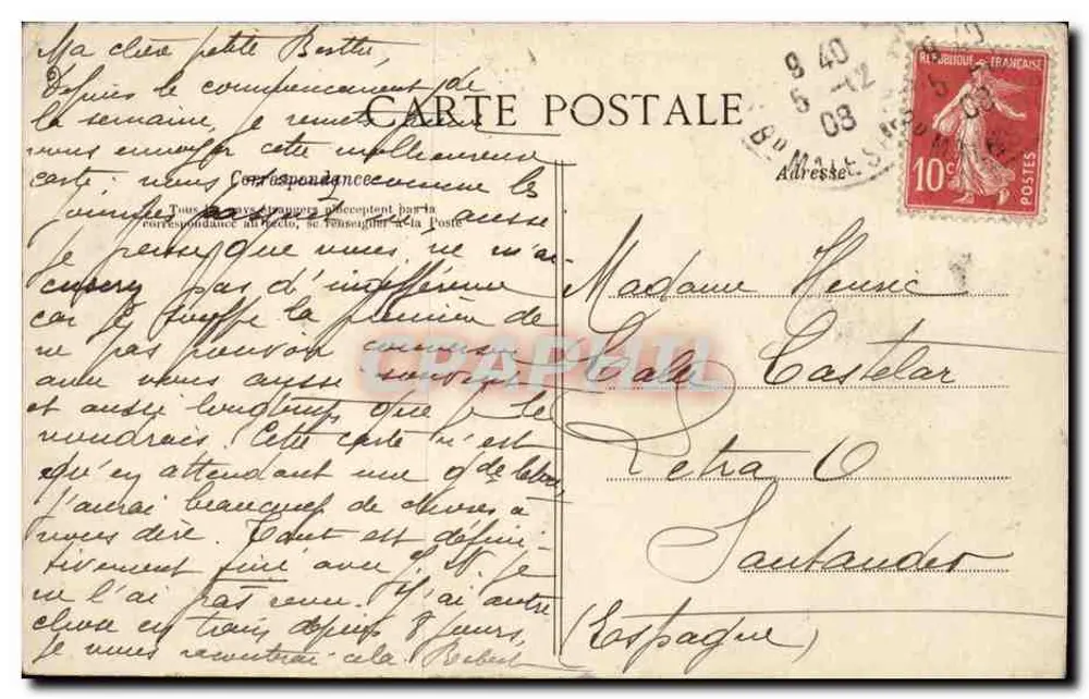 Moulin de la Galette — Montmartre — Verlag C. L., n° 309 - Rückseite