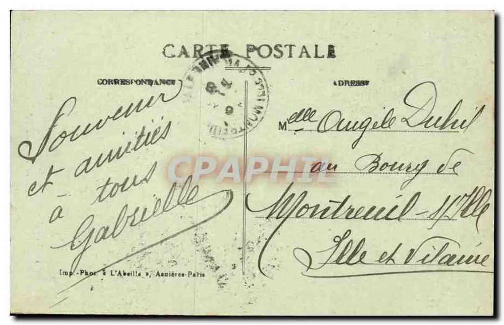 Paris — Bois de Boulogne - Bagatelle - La Roseraie — Rosen von Malmaison — L. Aubelle - Rückseite