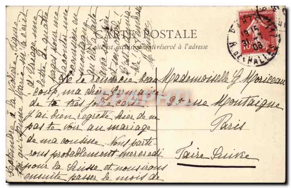 Parc Monceau - A Rotonda — B.F. Paris, n°72 - Verso
