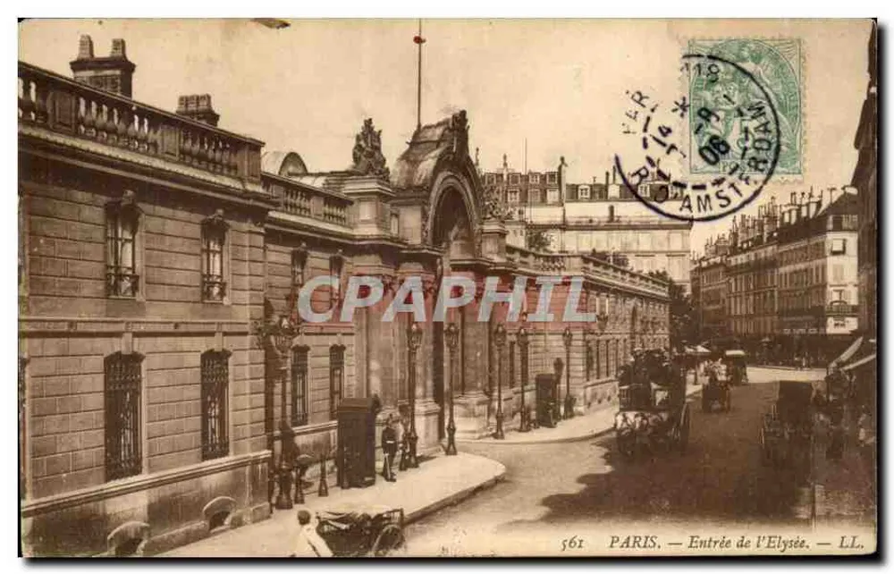 Paris — Entrada do Élysée — LL. — n° 561 - Frente