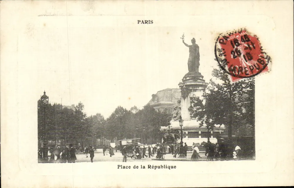 Place de la République — Paris — editor desconhecido, número de série não visível - Frente
