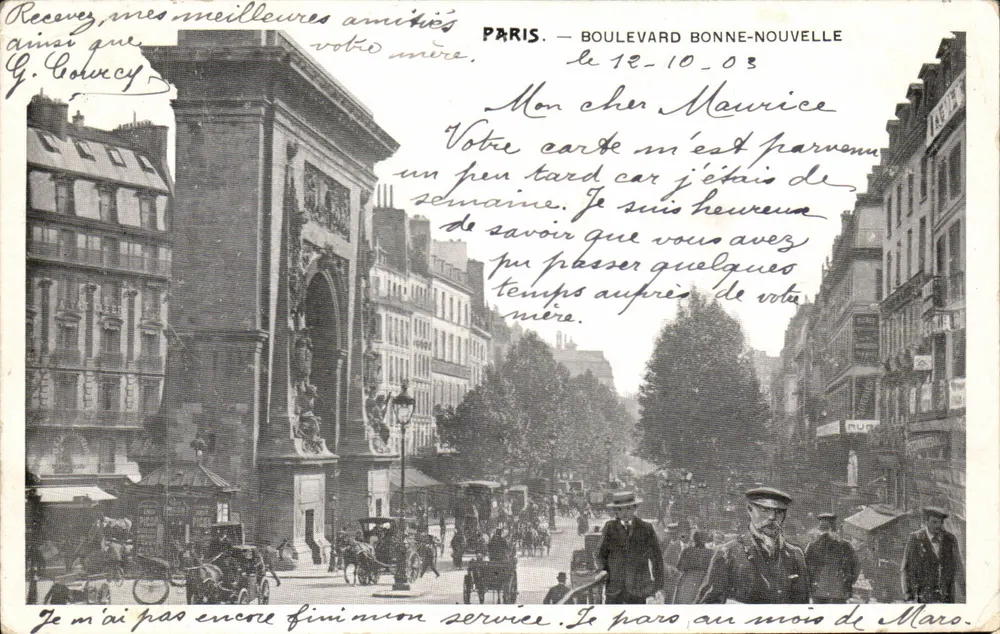 Paris — Boulevard Bonne-Nouvelle — G. Courcy - Vorderseite