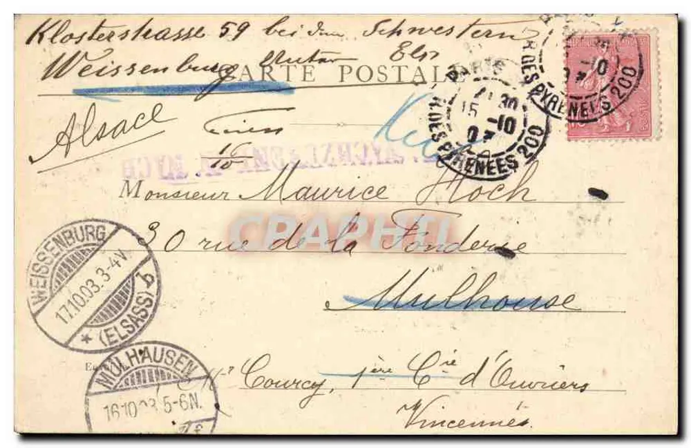 Paris — Boulevard Bonne-Nouvelle — G. Courcy - Rückseite