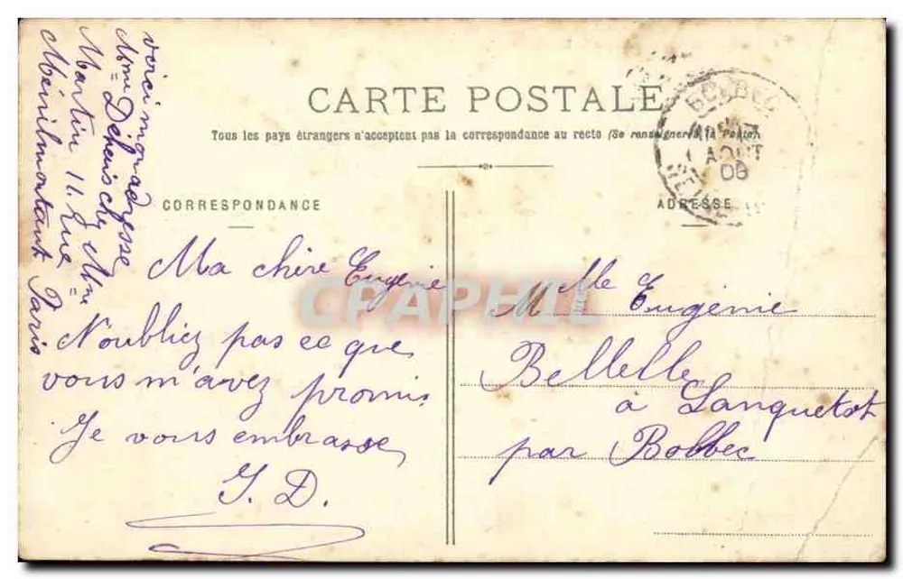 Paris - O Boulevard St-Denis — G. I. — n°486 - Verso