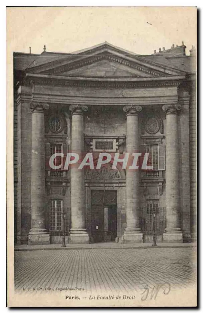 Paris — A Faculdade de Direito — L. F. & Cie, ed. Angoujême-Paris - Frente