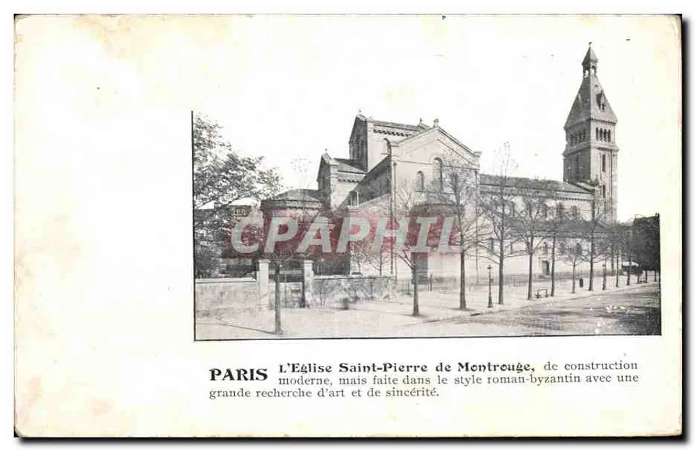 Die Kirche Saint-Pierre von Montrouge — Paris — unbekannter Verleger - Vorderseite