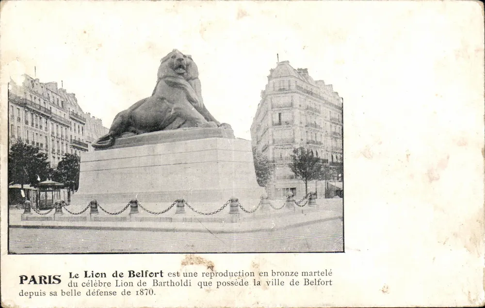 Paris — O Leão de Belfort — reprodução do Leão de Bartholdi - Frente