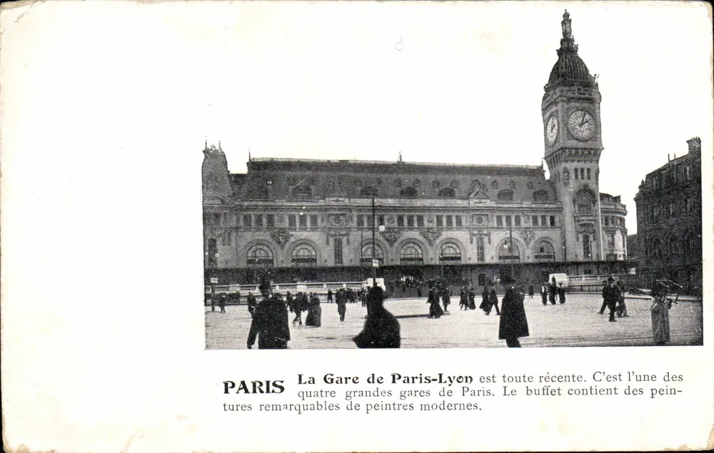 Paris — A Estação de Paris-Lyon — editor desconhecido, número de série não visível - Frente