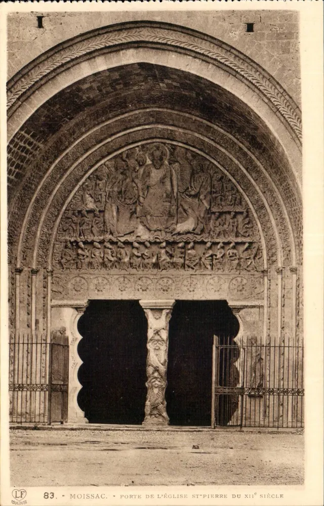 Moissac - Porta da igreja Saint-Pierre do século XII - Frente