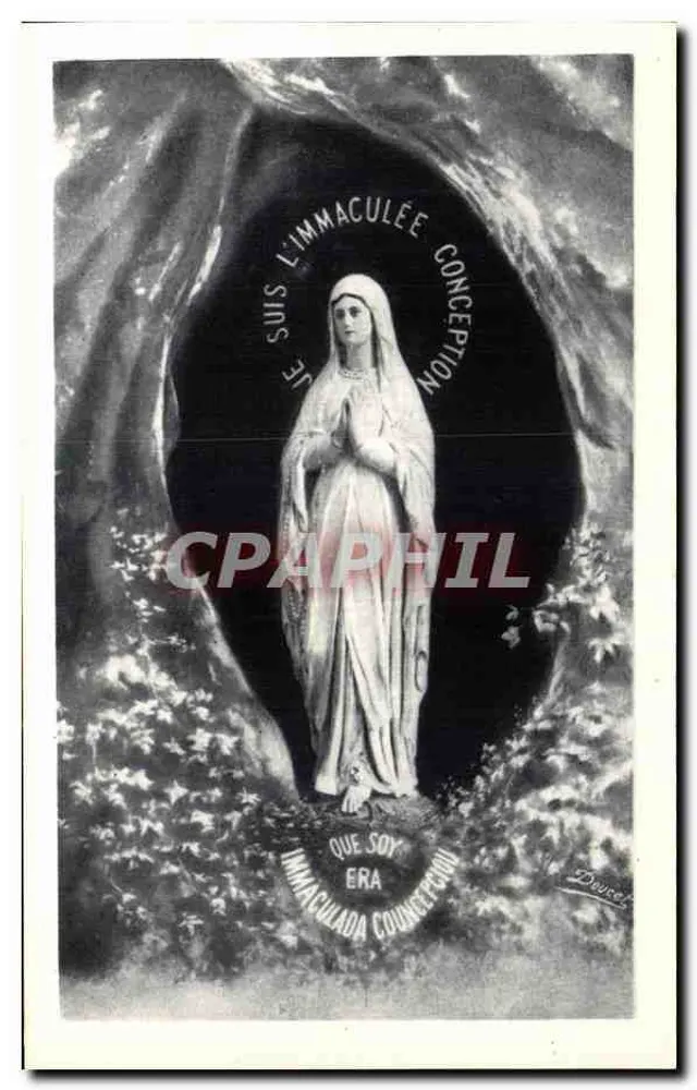 La Virgen de la Gruta — Lourdes — Editor P. Doune - Anverso