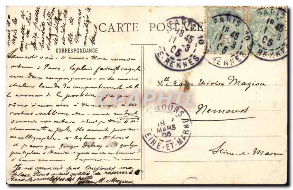 Paris - A Santa Capela — editor desconhecido, n° 462 - Verso