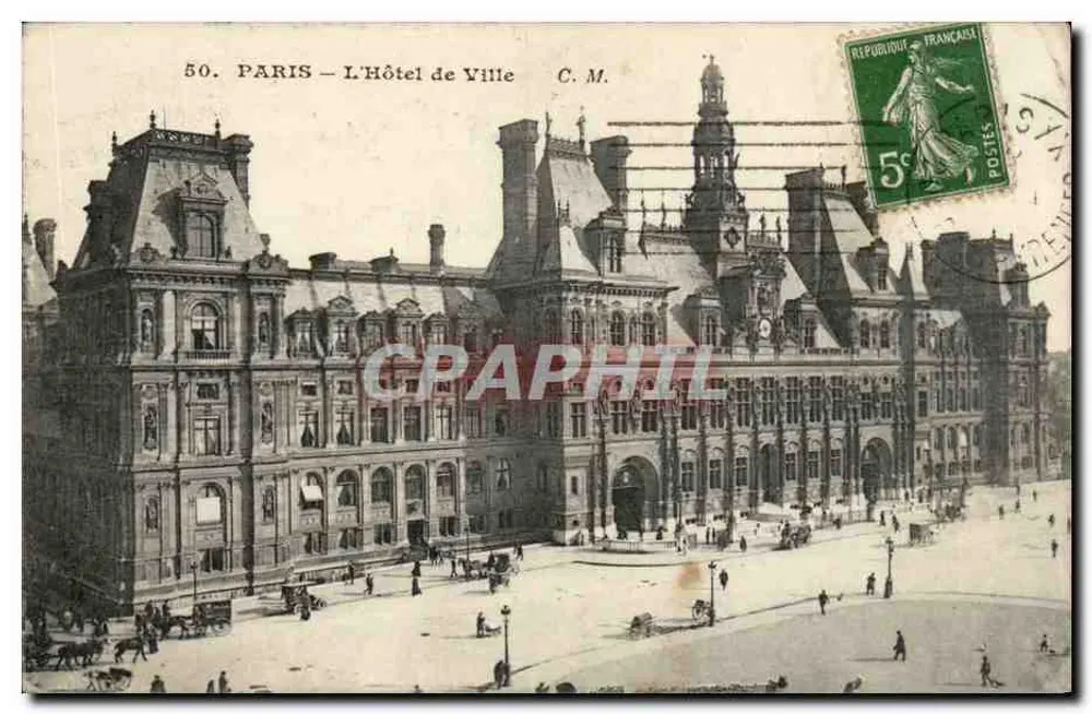 PARIS — O Hôtel de Ville — C. M. - Frente
