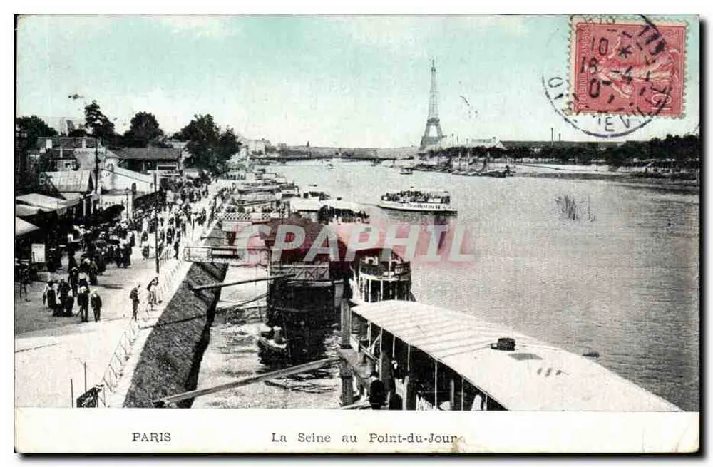 Paris — Die Seine am Point-du-Jour — unbekannter Verlag - Vorderseite