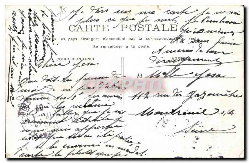 Paris — Die Seine am Point-du-Jour — unbekannter Verlag - Rückseite