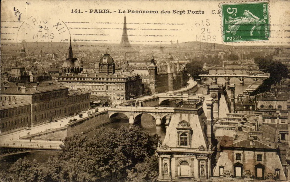 Paris — O Panorama dos Sete Pontes — C.M. n°141 - Frente