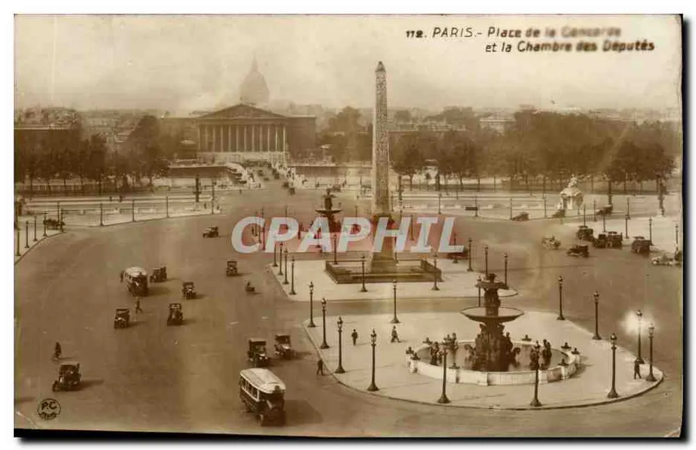 Paris - Place de la Concorde und die Kammer der Abgeordneten — Verlag PC, Nr. 172 - Vorderseite
