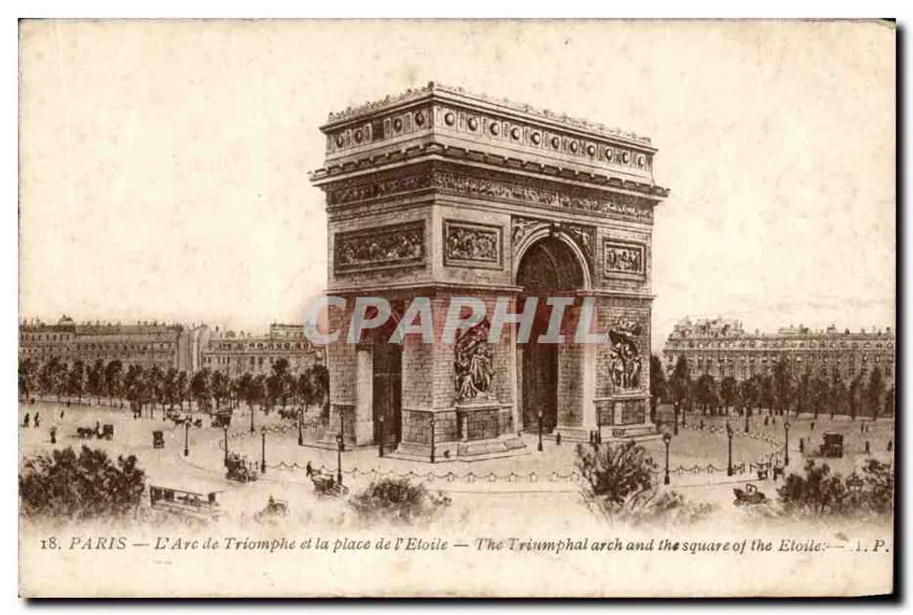 PARIS — Der Triumphbogen und die Place de l'Étoile — I. P. - Vorderseite