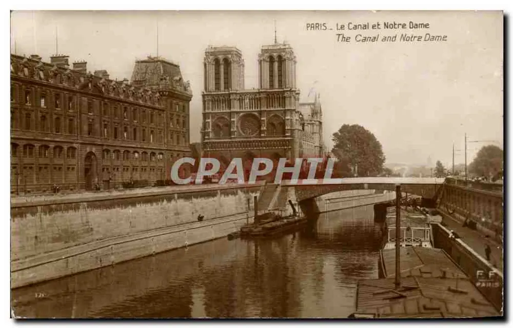 Paris - O Canal e a Catedral de Notre-Dame — F.F. Paris - Frente