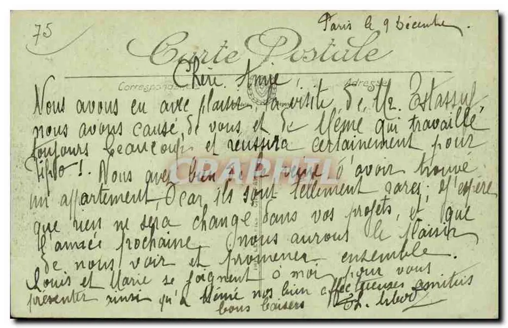 Paris — A Madeleine — editor desconhecido, n° 12 - Verso