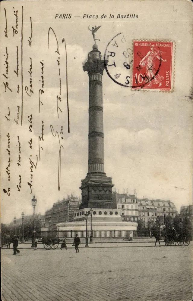 Parijs — Place de la Bastille — uitgever onbekend - Voorkant