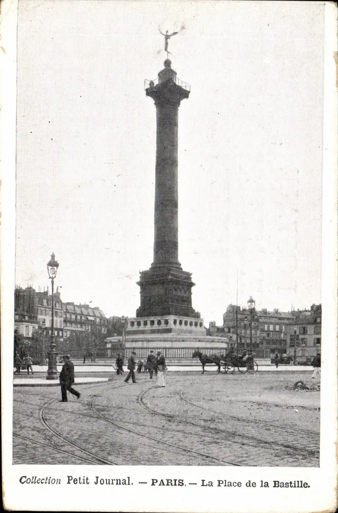 Place de la Bastille — Coluna da Bastilha — Coleção Petit Journal - Frente