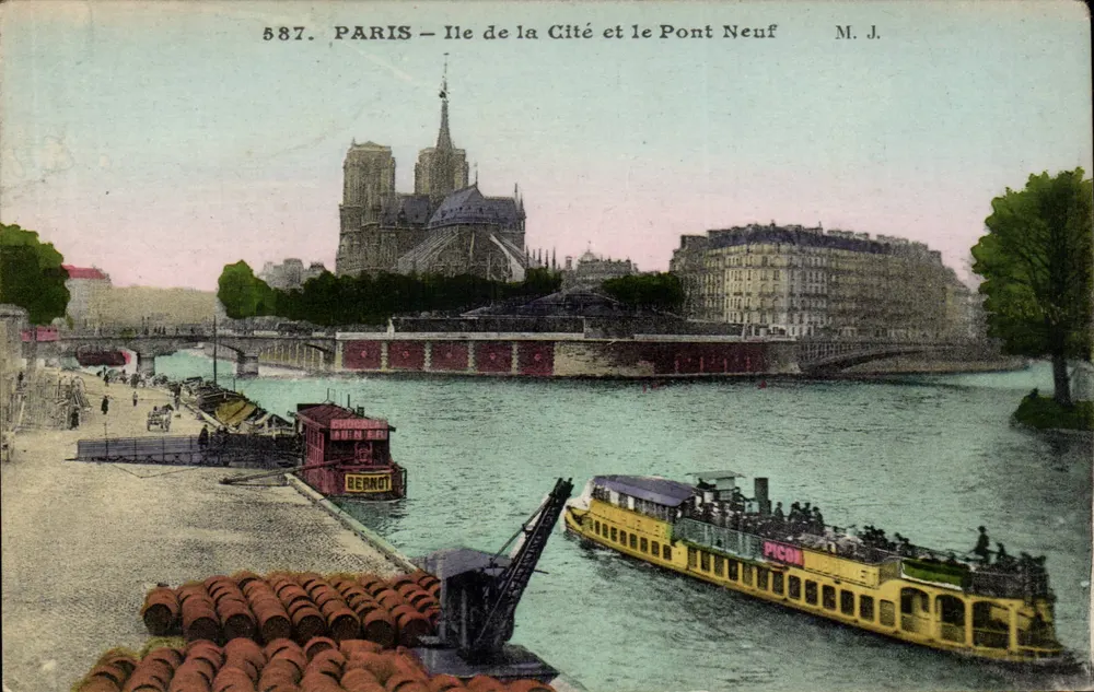Paris — Ilha de La Cité e o Pont Neuf — M. J. n° 587 - Frente