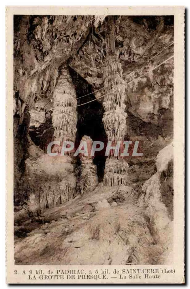 Die Höhle von Presque — Die Hohe Halle — 9 km von Padirac, 5 km von Saint-Céré (Lot) - Vorderseite
