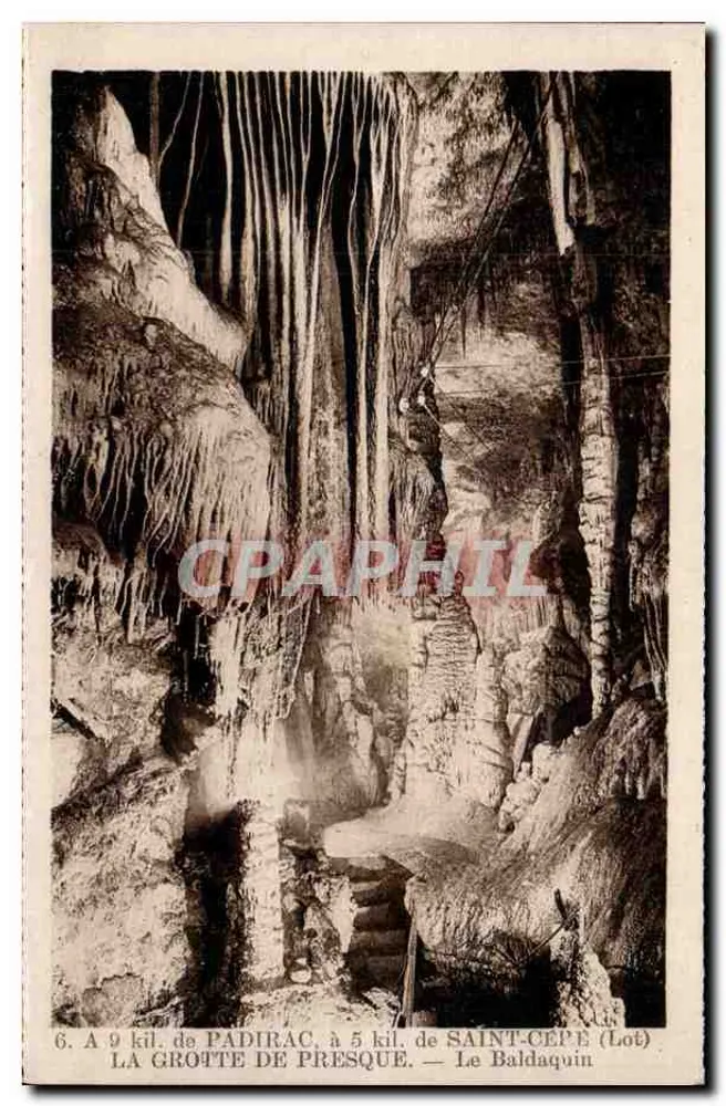 A Gruta de Presque — Padirac a 9 km, Saint-Cépe a 5 km — O Baldaquino (Lote) - Frente