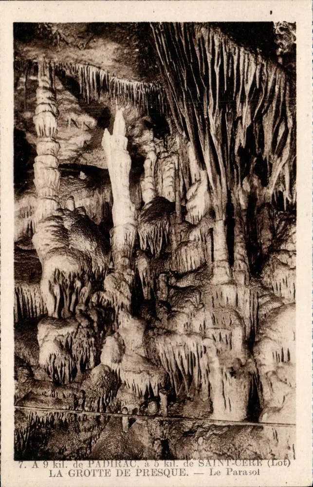 A Gruta de Presque — O Parasol (Lot) — Reprod. Interdite - Frente