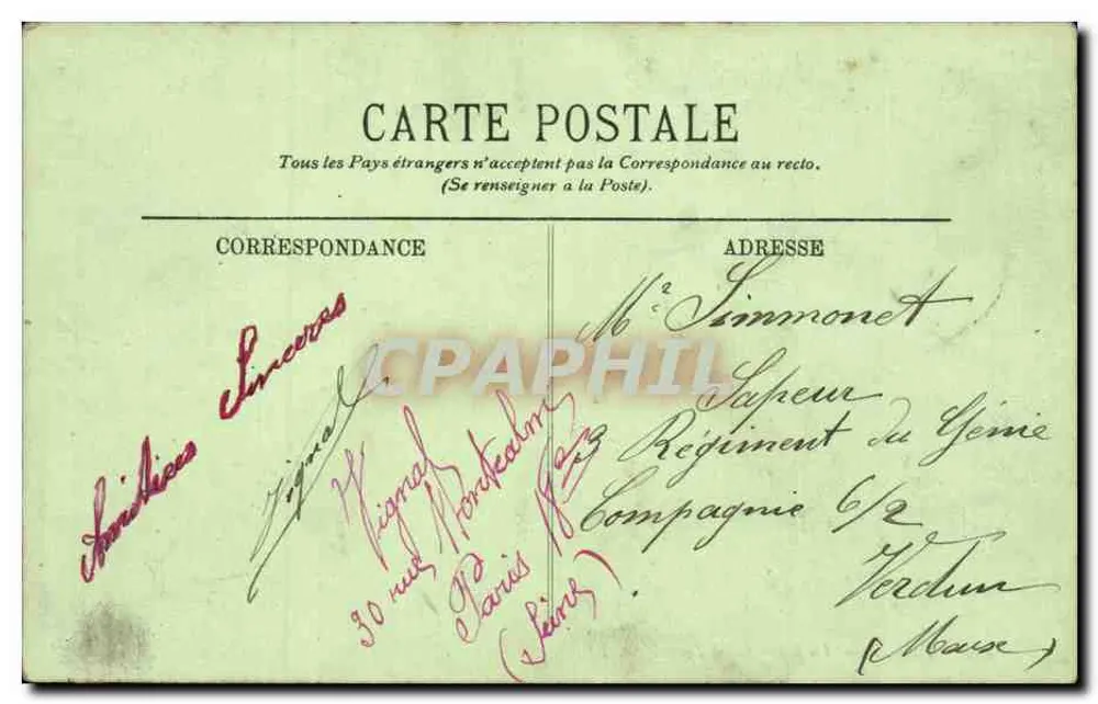 Paris — A Estação Saint-Lazare — LL. n° 206 - Verso