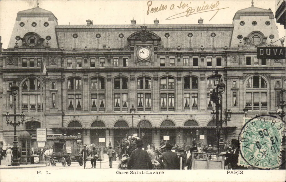 Estação Saint-Lazare — Paris — H. L., editor - Frente