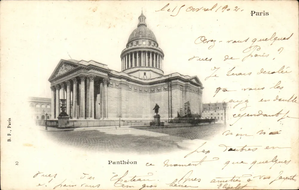 Panthéon — Paris — B.F. Paris, n°2 - Frente