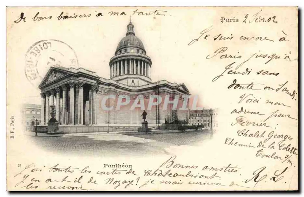 Panthéon — Paris — B. F., Paris, n°2 - Frente