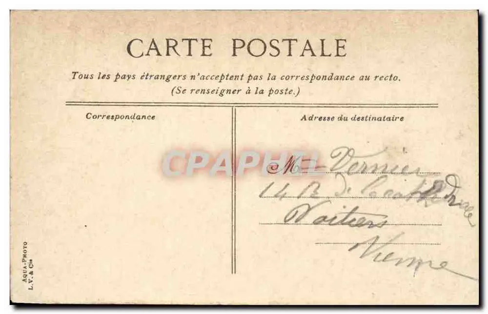 Paris - Estátua da República — editor L.V. & Cie - Verso