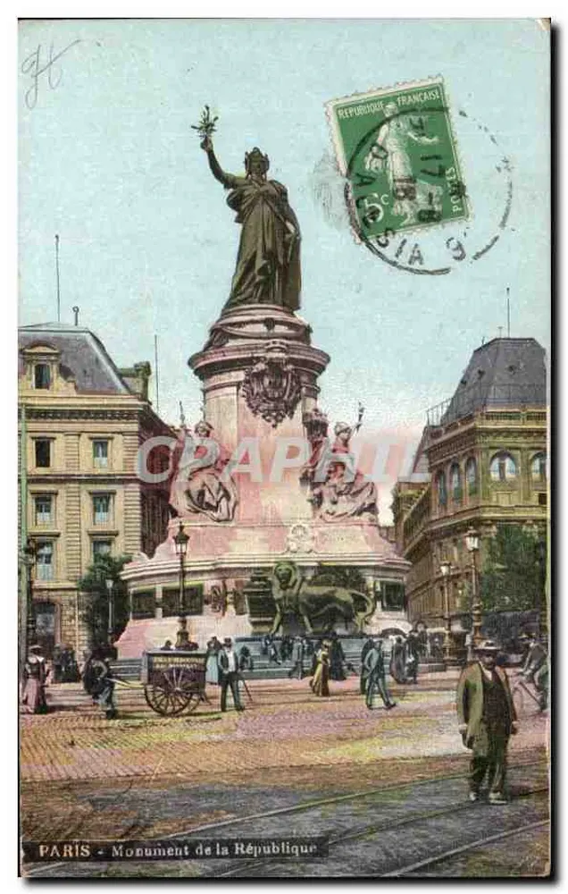 PARIS - Monument da República — editor não visível, número de série não legível - Frente