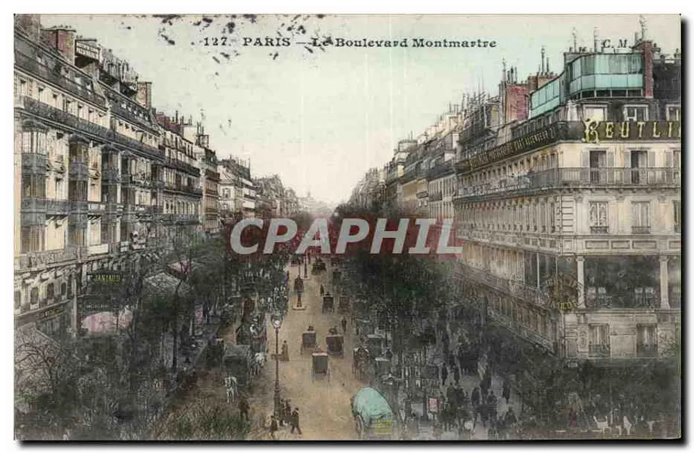 Paris — O Boulevard Montmartre — C.M. e Reutli - Frente