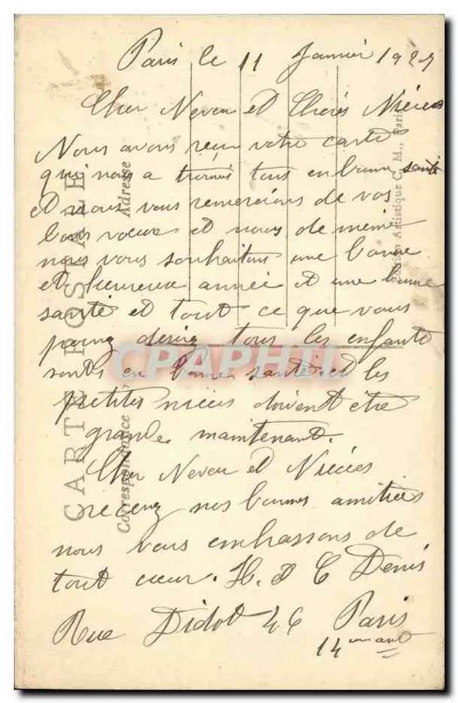 Paris — A Torre Eiffel — C. M. n°1 - Verso