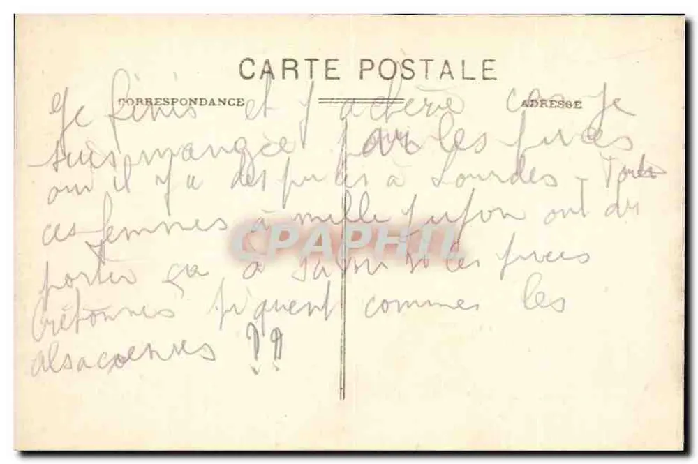 Lourdes - XIV. Estação do Calvário — Os Pirineus — Editor: Lourdes, Gireygeon, Autit - Verso