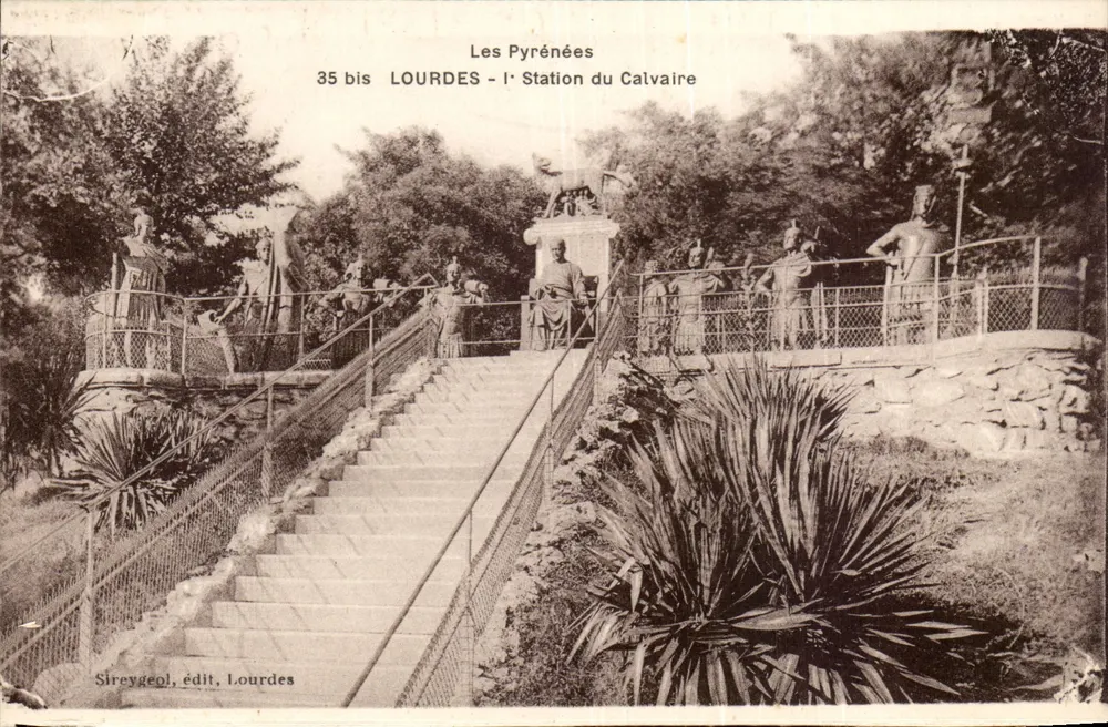 Estação do Calvaire — Lourdes — Sireygeol, édit, Lourdes - Frente