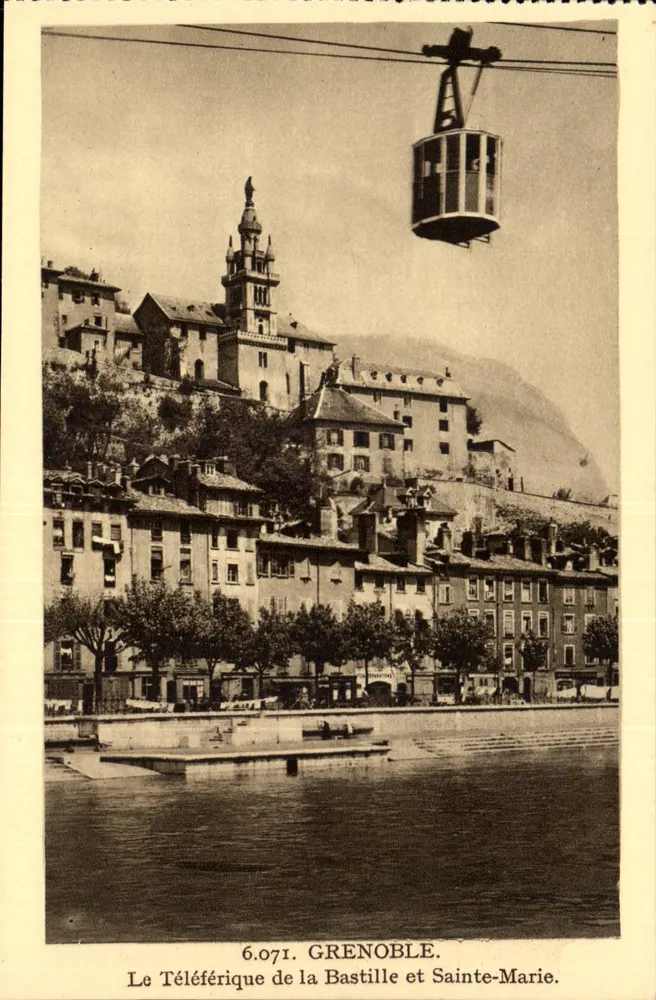 Grenoble — Der Téléférique de la Bastille und Sainte-Marie — Verlag A. Guillard, Grenoble - Vorderseite