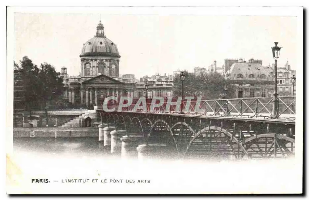 Paris — O Instituto e o Pont des Arts - Frente