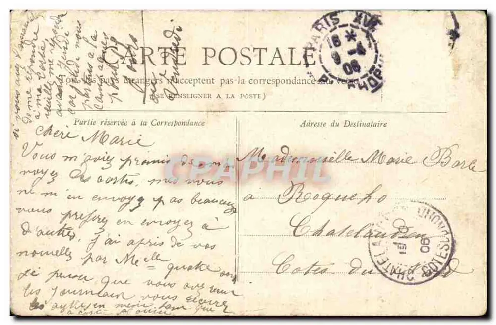 Praça da República — Paris — Coleção Petit Journal - Verso