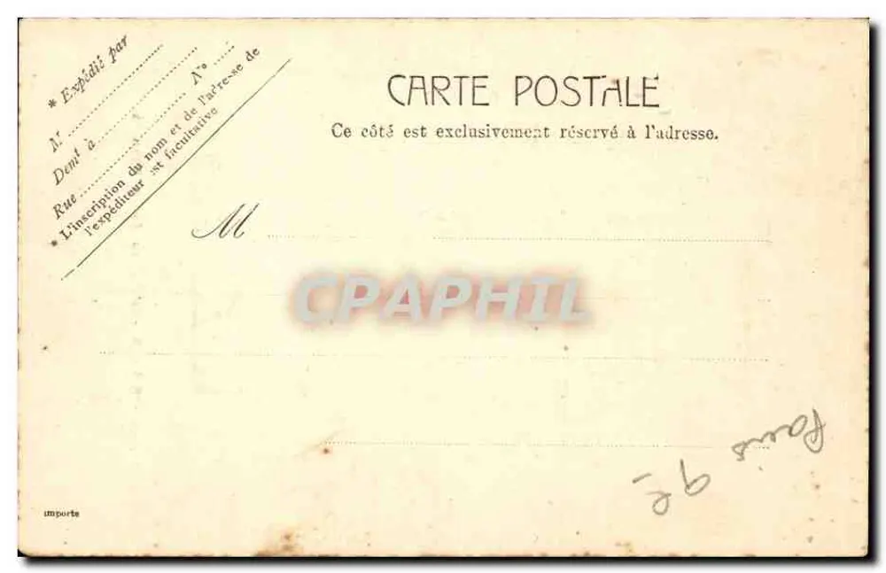 Paris — A Igreja da Trindade — editor não identificado, número de série 5022 - Verso