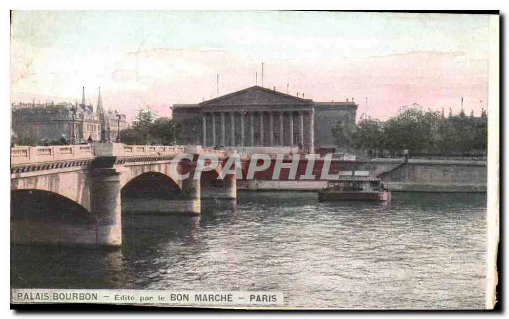 Palácio Bourbon — Editado pelo Bon Marché — Paris - Frente