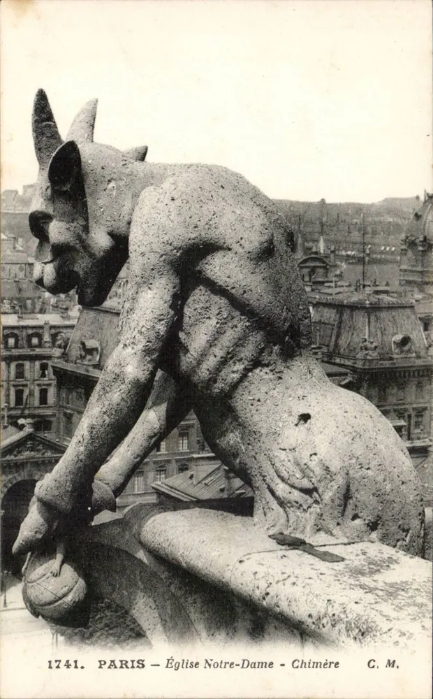Paris — Igreja de Notre-Dame — Chimera — C. M. n° 1741 - Frente
